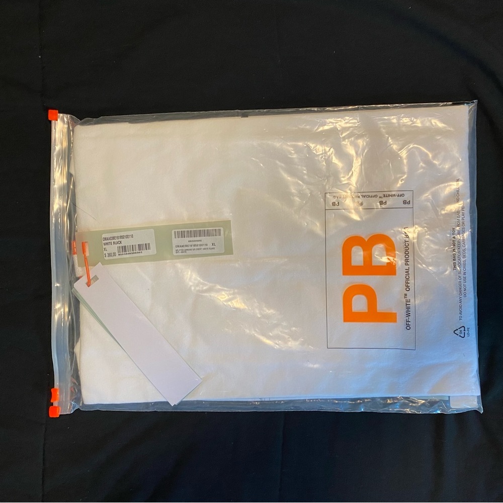 Off-White XL T- shirt SPLITTED ARROWS S/S OVER T WHITE BLACK